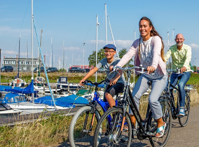 gezin wolphaartsdijk fietsers
