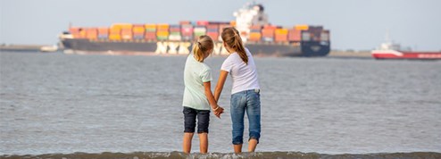 Kinderen aan de Westerschelde